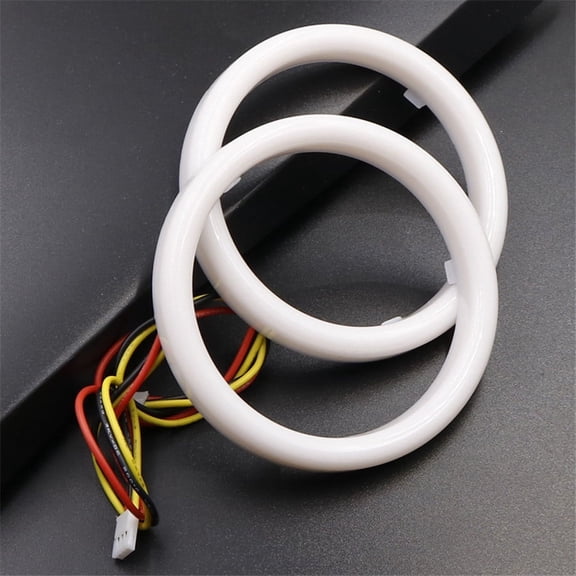 Pair Car Headlight DRL Daytime Running Light Turn Signal Angel Eyes 12V For 90mm