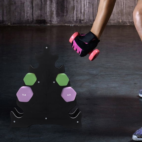 FOMIYES Set of 2 Dumbbell Racks Made from High-Strength PP with Wear Resistance for and Secure Weight Storage