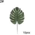 thumbnail image 2 of SPRING PARK 10Pcs Artificial Tropical Palm Leaves Faux Monstera Green Leaf, Artificial Tropical Monstera Plant for Jungle Beach Birthday Theme Party and Hawaiian Luau Party Decoration, 2 of 7