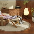 thumbnail image 4 of Bamboohomie Small Ottoman Foot Rest, Foldable Bamboo X-Leg Stool with Padded Cushion, Patio Ottoman for Living Room, Natural, 4 of 8