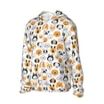 thumbnail image 2 of Sigee Dog Faces Print UPF50+ Men's Sun Protection Hoodie Shirt SPF UV Shirt Long Sleeve Fishing Outdoor Lightweight, S-3XL, 2 of 9