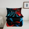 thumbnail image 5 of Erosebridal Gamer Comforter Sets , Geometric Down Comforter, Black Blue Red, Reversible, 2 Pieces, 5 of 7