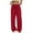 Red, variant on Women's Solid Color Casual High-Waisted Loose-Fit Athletic Pants with Side Stripes, Sporty and Comfortable Trousers for Exercise and Casual Wear,Black,L