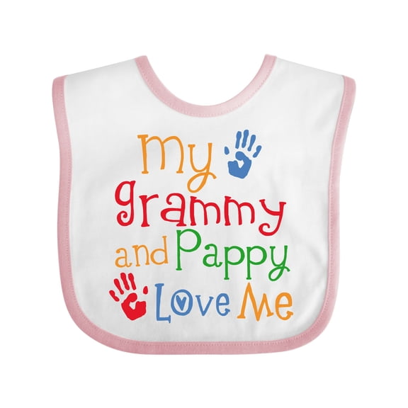 Inktastic Grammy and Pappy Love Me Boys or Girls Baby Bib