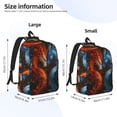 thumbnail image 3 of Yiaed Red And Blue Fire Dragon F Print Backpack, Premium Laptop Backpack, Travel Backpack for Women, Lightweight Backpacks, Comfortable Back Pack-Medium, 3 of 5