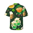 thumbnail image 3 of Bixox Men's Hawaiian Shirts Men's St Patrick's Day10 Print Short-Sleeve Shirt-Small, 3 of 8