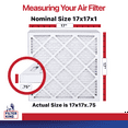 thumbnail image 2 of Filter King 17x17x1 Air Filter | 12-PACK | MERV 11 HVAC Pleated A/C Furnace Filters | MADE IN USA | Actual Size: 17 x 17 x .75", 2 of 5