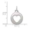 thumbnail image 3 of 925 Sterling Silver Open Solid Polished Circle With Love Heart Charm Pendant Necklace 22x12mm Wide - Pendant for Women, 3 of 4