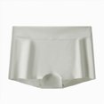 thumbnail image 4 of yboeqw Ladies Ice Silk Seamless Panties Thin Breathable No Show Mid Thigh Length Underwear Size L, 4 of 5
