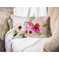 thumbnail image 3 of 12x20 Inches Pillow Covers Rustic Farmhouse Decor Beautiful Watercolor Flower Pillowcases Cotton Linen Pink Floral Throw Pillow Case Cushion Cover for Sofa Couch Bedroom, 3 of 6