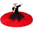 thumbnail image 2 of Elastic Waist Women Ladies Adult Satin Swing Full Circle Long Ballroom Skirt Long Full Circle Dance Skirt, 2 of 8