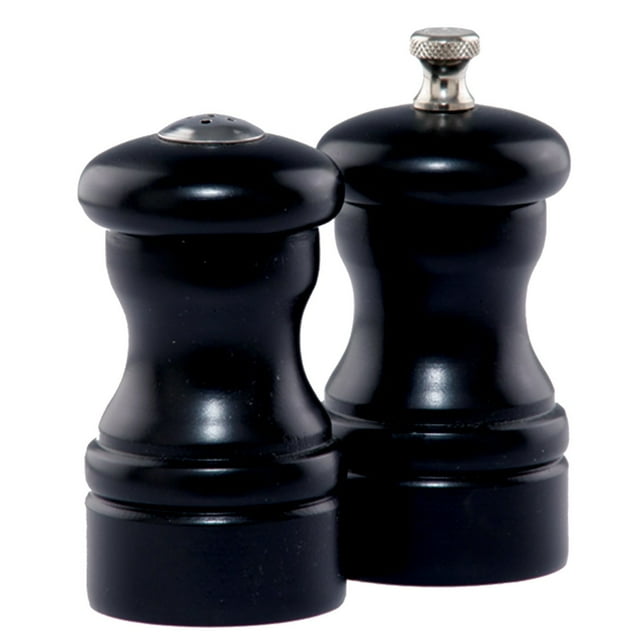Chef Specialties 4" Capstan Pepper Mill and Salt Shaker Set, Ebony