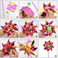 thumbnail image 3 of 100 Pieces Plastic Rainbow Pinwheels, Pinwheel Party Pinwheels DIY Pinwheel Set Kids Toy Garden Lawn Party Decoration, Multicolor, 3 of 4