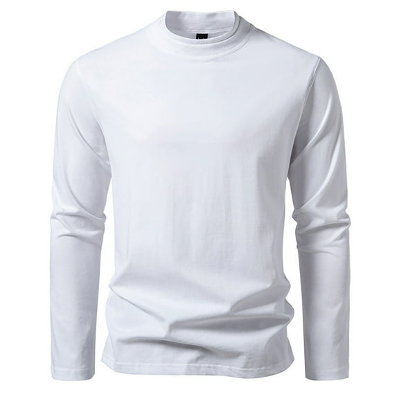 VJATTWR Men's 3-Button Pullover T-Shirt Long Sleeve Crew Neck Xl