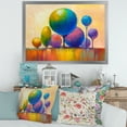 thumbnail image 3 of Designart 'Ornamental Colourful Trees VIII' Modern Framed Art Print, 3 of 4