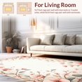 thumbnail image 2 of Flatwoven High Traffic Area Rug, Subtle Blossom Garland with Pastel Pink and Light Beige Shades, Non Slip, Stain Resistant, Washable Area Rugs for Living Room, Bedroom(Pink, 5X7), 2 of 8