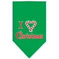 thumbnail image 3 of Christmas Pet and Dog Bandana Screen Printed, I Heart Christmas, 3 of 3