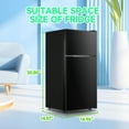 thumbnail image 6 of TACOOL 2.5Cu.ft Small Refrigerator Mini Fridge for Dorm with Drink Holder and Egg Tray, Black, 6 of 8