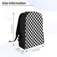 thumbnail image 3 of Travel Backpack For Women/Men Checkerboard Black And White Carry On Backpack With Laptop Compartment Travel Backpack, 3 of 7