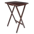 thumbnail image 6 of Winsome Alex 4-Piece Single Foldable Snack Tables, Walnut Finish, 6 of 10
