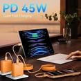 thumbnail image 4 of 45W Super Fast USB C Charger for iPhone 17 16 Pro Max Charger, 10FT Long iPhone Chargers Fast Charging Cord Cable for iPhone 17 16 Pro Max/17 16 Pro/16 Plus,15 Pro Max/15, Android Phone-Orange, 4 of 5