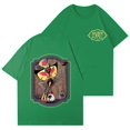 thumbnail image 1 of Hazbin Hotel Mujeres de moda Casual Impreso de manga corta Cuello redondo Pullover Tops Verde/L, 1 of 4