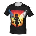 thumbnail image 2 of Attack On Titan Men's Short-Sleeve T-Shirt Summer Casual Tee Top Breathable Crewneck T-Shirt Small, 2 of 7
