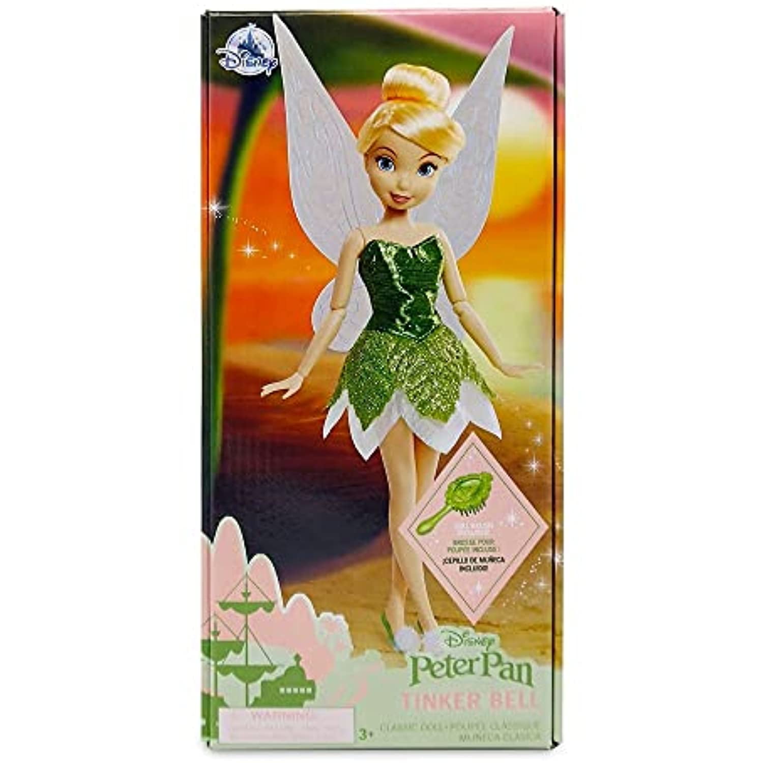 disney tinker bell classic doll - peter pan - 10 inches