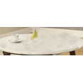 thumbnail image 3 of 18"H Wood Frame End Table with Tapered Legs, Marble Finish Side Table for Small Spaces, Living Room, Bedroom and Small Spaces, Easy Assembly, 3 of 4