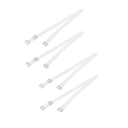 Adjustable Stainless Steel Hook 1cm Invisible Bra Shoulder Straps Clear 2 Pairs