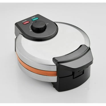 Gourmia Belgian Waffle Maker – Nonstick Waffle Ceramic Coating Plates with Browning Control &Indicator Lights to Make Thick Fluffy Waffles - Compact, Quick Heat Up
