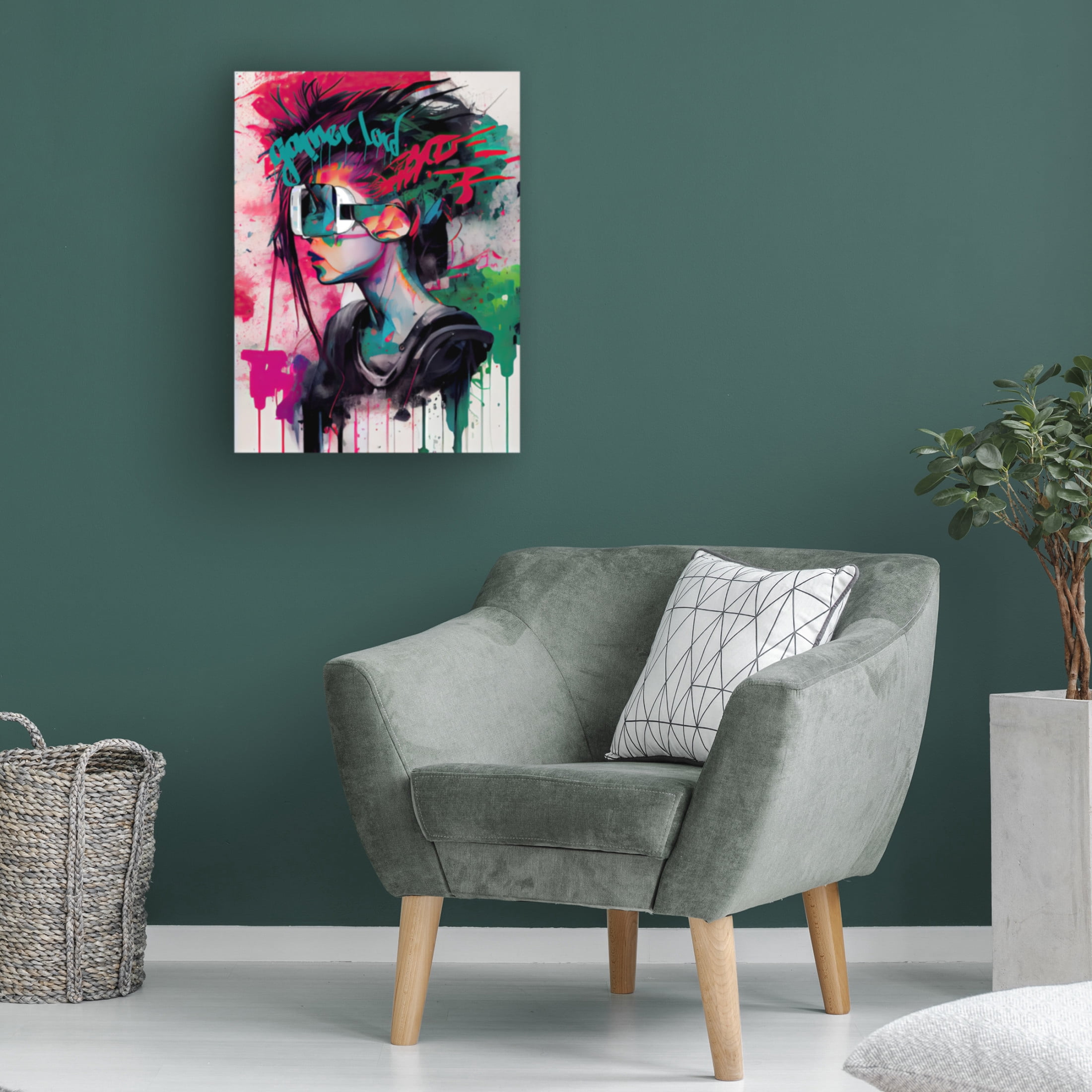 Canvas Wall Art - Sasha 'Game Boss I' Wall Art for Living Room, Bedroom, or Office Décor by Trademark Fine Art - 14 x 19 Inches