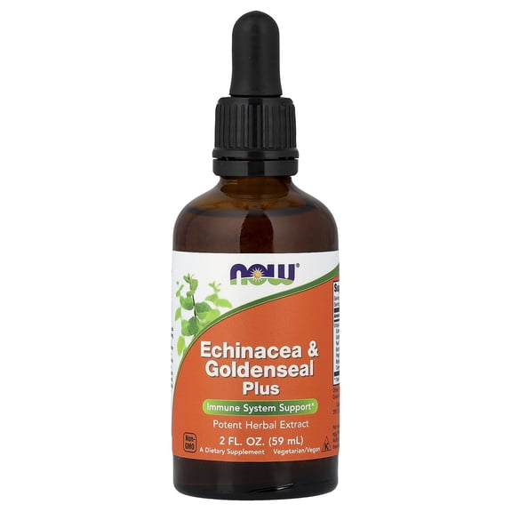 NOW Foods - Echinacea & Goldenseal Plus Potent Herbal Extract - 2 fl. oz.