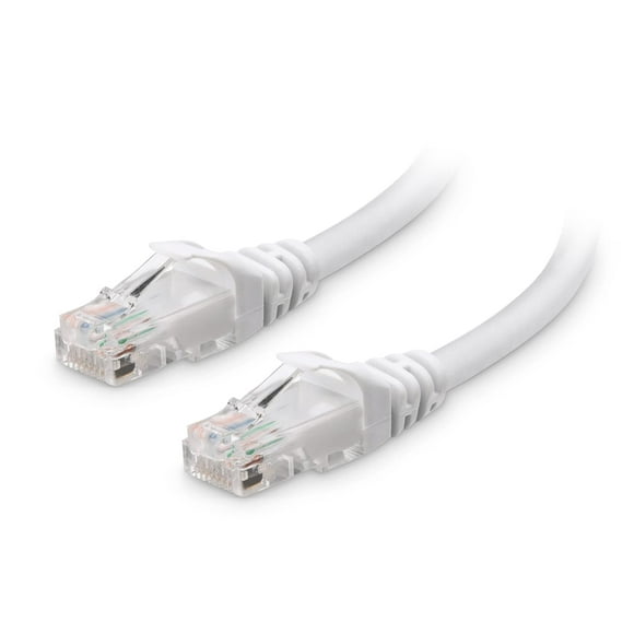 Cable Matters Cable Ethernet Cat 6 sin enganches de 10 Gbps de 25 pies (Cable Cat 6 Cable Cat6 Cable de Internet Cable de red) en blanco