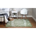 thumbnail image 3 of Arlington Collection Rug – 8 Ft Square Green Medium-Pile Rug Perfect for Living Rooms, Kitchens, Entryways, Green/ Ivory, 3 of 5