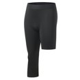 thumbnail image 2 of Wancir Mens Single Leg 3/4 Compression Capri Tights One Leg Unisex Sports Compression Pants Athletic Base Layer Leggings, 2 of 4