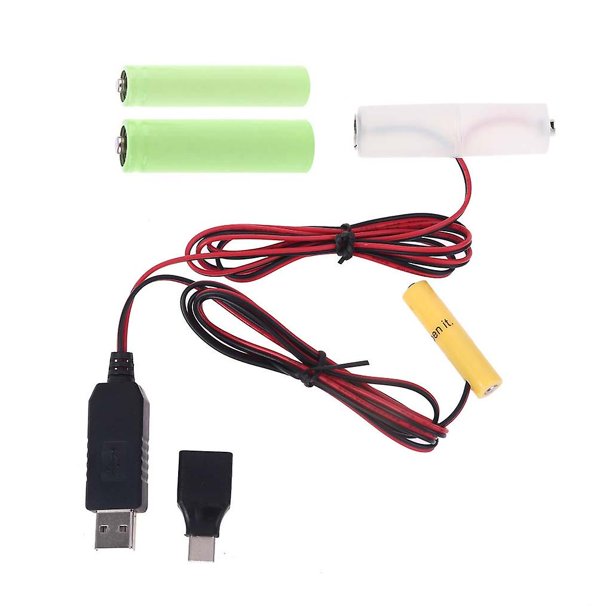 Eliminador de batería Usb para Radio, juguete eléctrico, reloj, tira de luz Led, calculadora