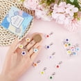 thumbnail image 3 of 21Pcs 7 Colors Star Glass Seed Beaded Locking Stitch Markers Zinc Alloy Crochet Lobster Clasp Charms Mixed Color 28~29mm 3pcs/style, 3 of 6