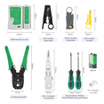 thumbnail image 2 of "Kit De Herramientas Cableado Redes Basico Rj11 Rj45 12 Pz Verde ", 2 of 5