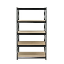 Muscle Rack 30"W x 12"D x 60"H, 5-Tier Steel Shelving, 500 lbs. Capacity  per Shelf, Black