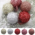 thumbnail image 4 of Bola de espuma de seda para decoración navideña, bola de fibra con purpurina brillante, bola decorativa de espuma de seda brillante de 5 cm, 4 of 5