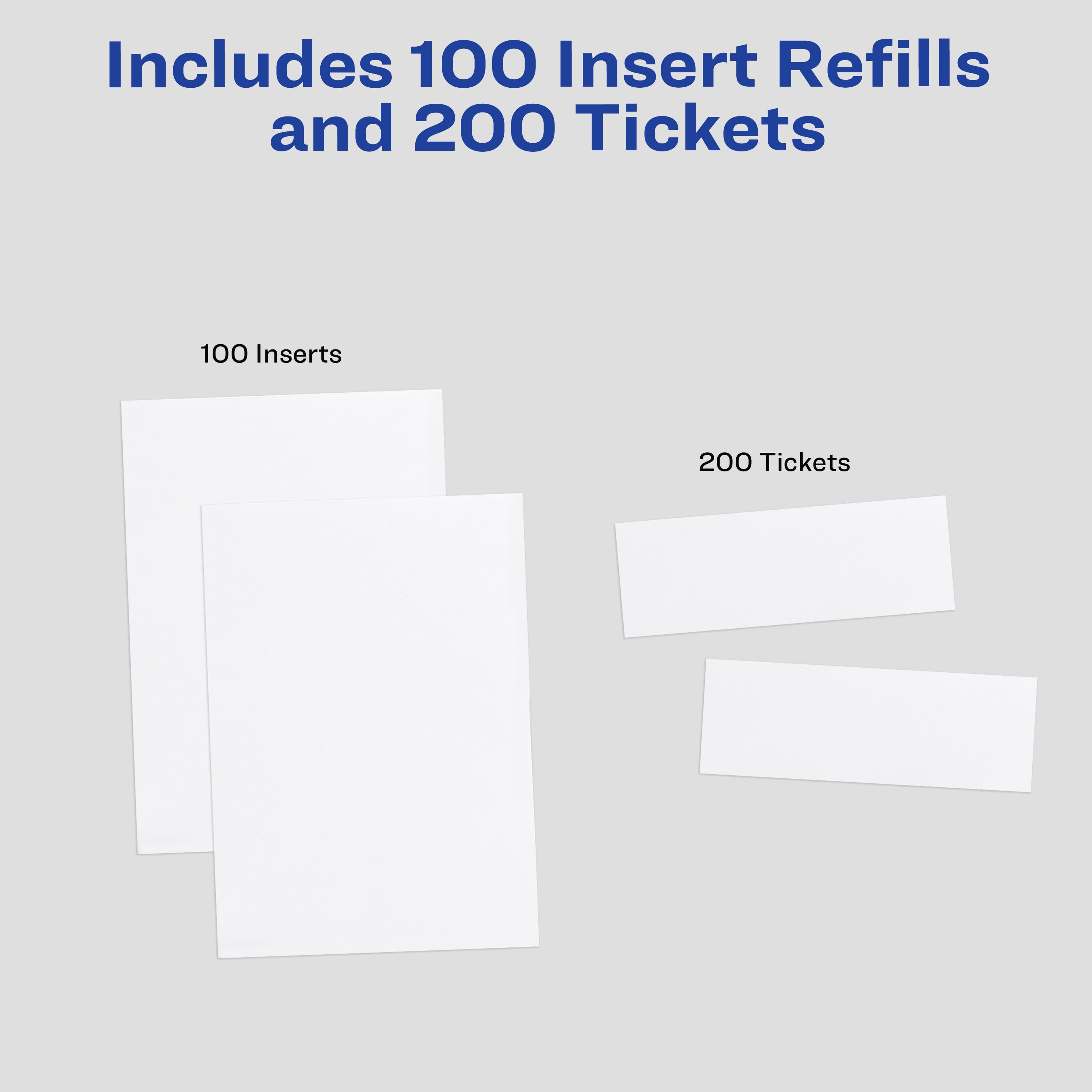 Avery Name Badge and Ticket Inserts, 6" x 4.25", 100 Inserts (8522)