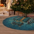 thumbnail image 6 of Lsque Owl In Blue Print Christmas Tree Skirt, Tree Skirt with Ties or Velcro, Perfect for Holiday Decorations, Halloween, and New Year-30", 6 of 7