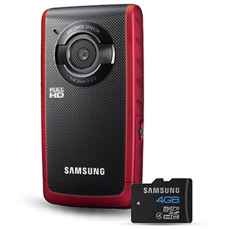 Samsung W190 5.5MP HD Pocket Camcorder Bundle (with Bonus 4GB Micro SD Card), 2.3u0022 LCD Display, Waterproof up to 3M