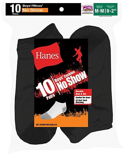 hanes boys no show socks