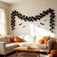 thumbnail image 4 of Elainilye Black Maple Leaf Garland, Halloween Artificial Hanging Fall Leave Vines for Fall Halloween Party Home Mantle Wall Indoor Outdoor Decoration, 4 of 5