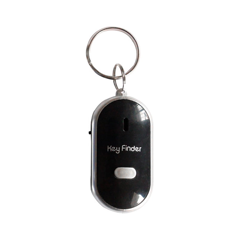 2x anti lost key ring key finder sound whistle led light indicator 