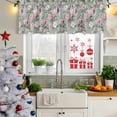 thumbnail image 5 of 2 Pack Valances for Window, Vintage Spring Floral Short Curtains for Kitchen Bedroom Living Room, Botanical Summer Pink Green Rod Pocket Small Window Treatment Valance Drapes 54 x 18 Inch, 5 of 8