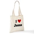 thumbnail image 6 of CafePress - I Love Jesus Tote Bag - Unisex Canvas Tote Bag, Beige, 1-Piece, 6 of 6