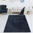thumbnail image 1 of LaDole Rugs 3x10 ft Fluffy Shaggy Area Runner Rug | Machine Washable Long Carpet For Hallway, Kitchen, Entry Way, Indoor Floor Décor |Navy Blue, 1 of 1